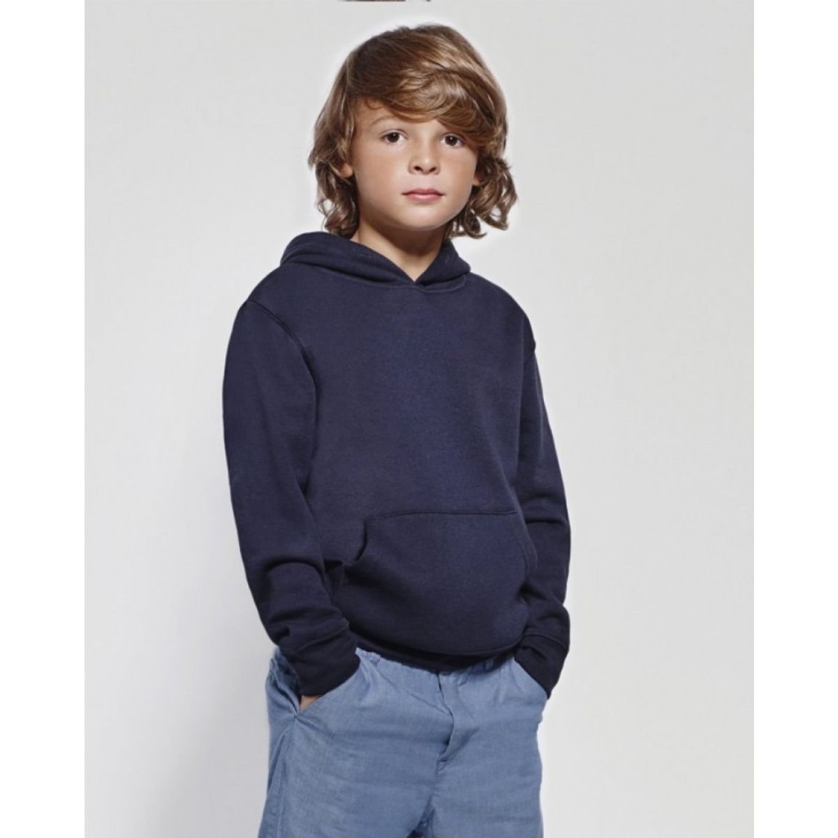 JAYSON - POLERON CANGURO ESCOLAR AZUL MARINO UNISEX