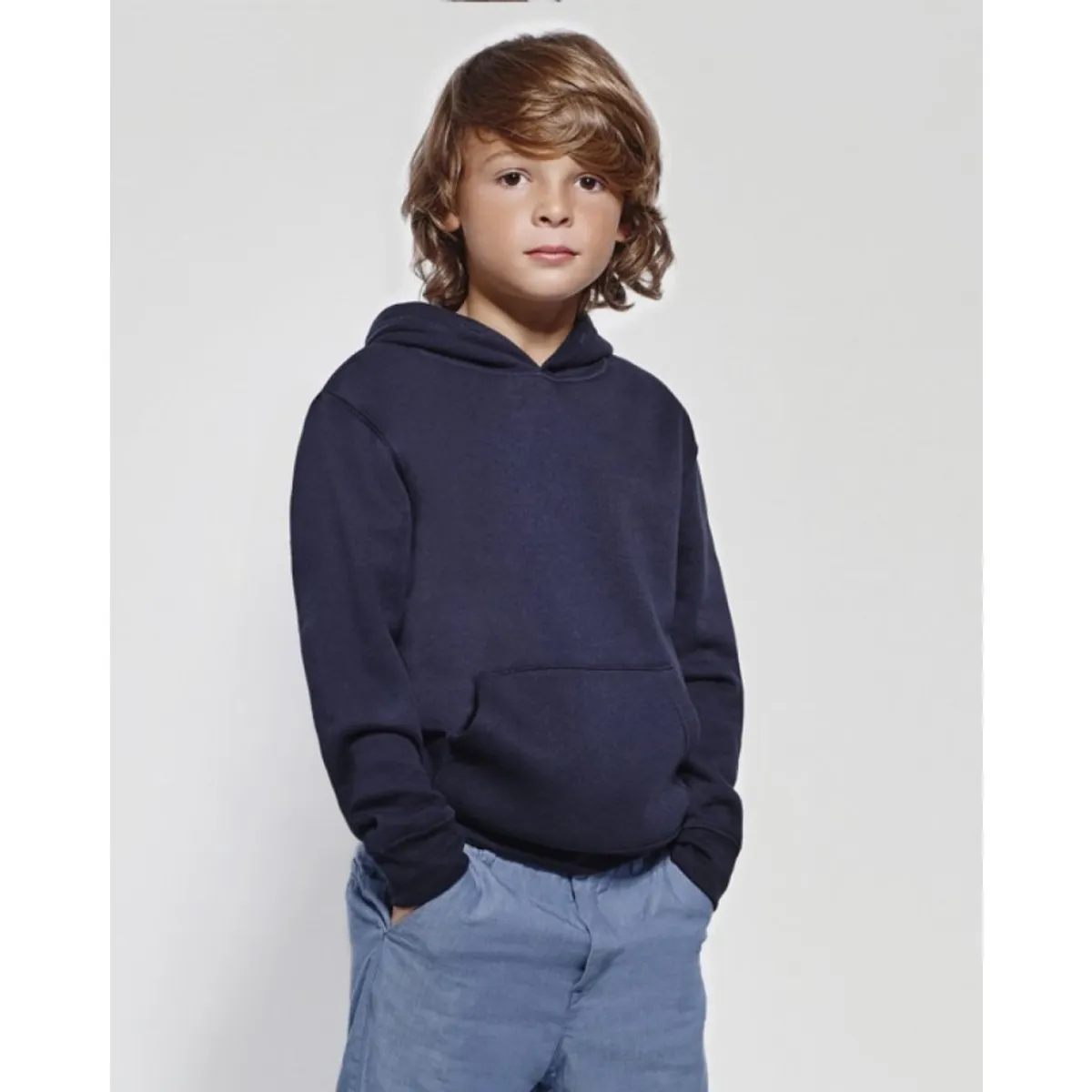 JAYSON - POLERON CANGURO ESCOLAR AZUL MARINO UNISEX