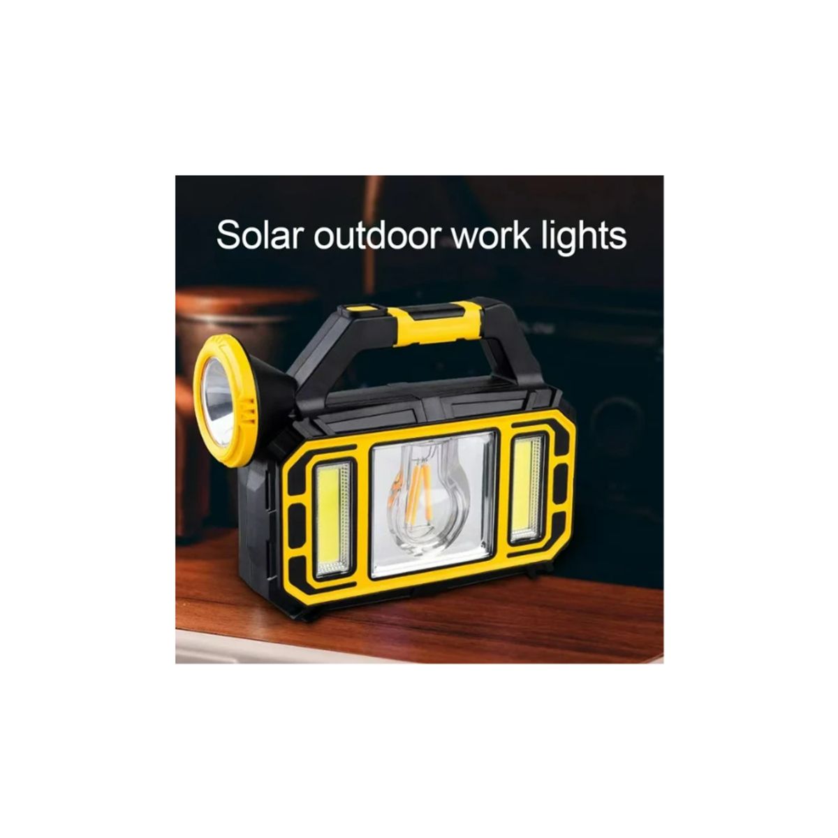 GENERICO - Linterna Led Solar Con 3 Modos Recargable Emergencia