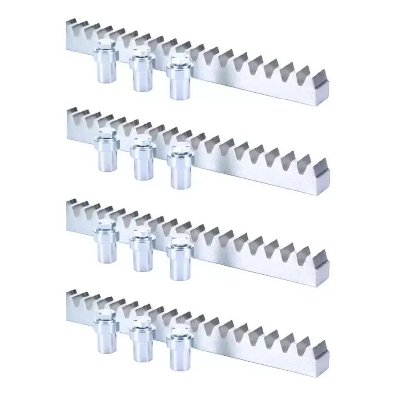 GENERICO - Cremallera Metálica Porton Automático Pack 4 Unidades