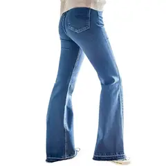 ME QUIERE MUCHO POQUITO NADA - Jeans Flare Azul con Broches - Influencers - MQM