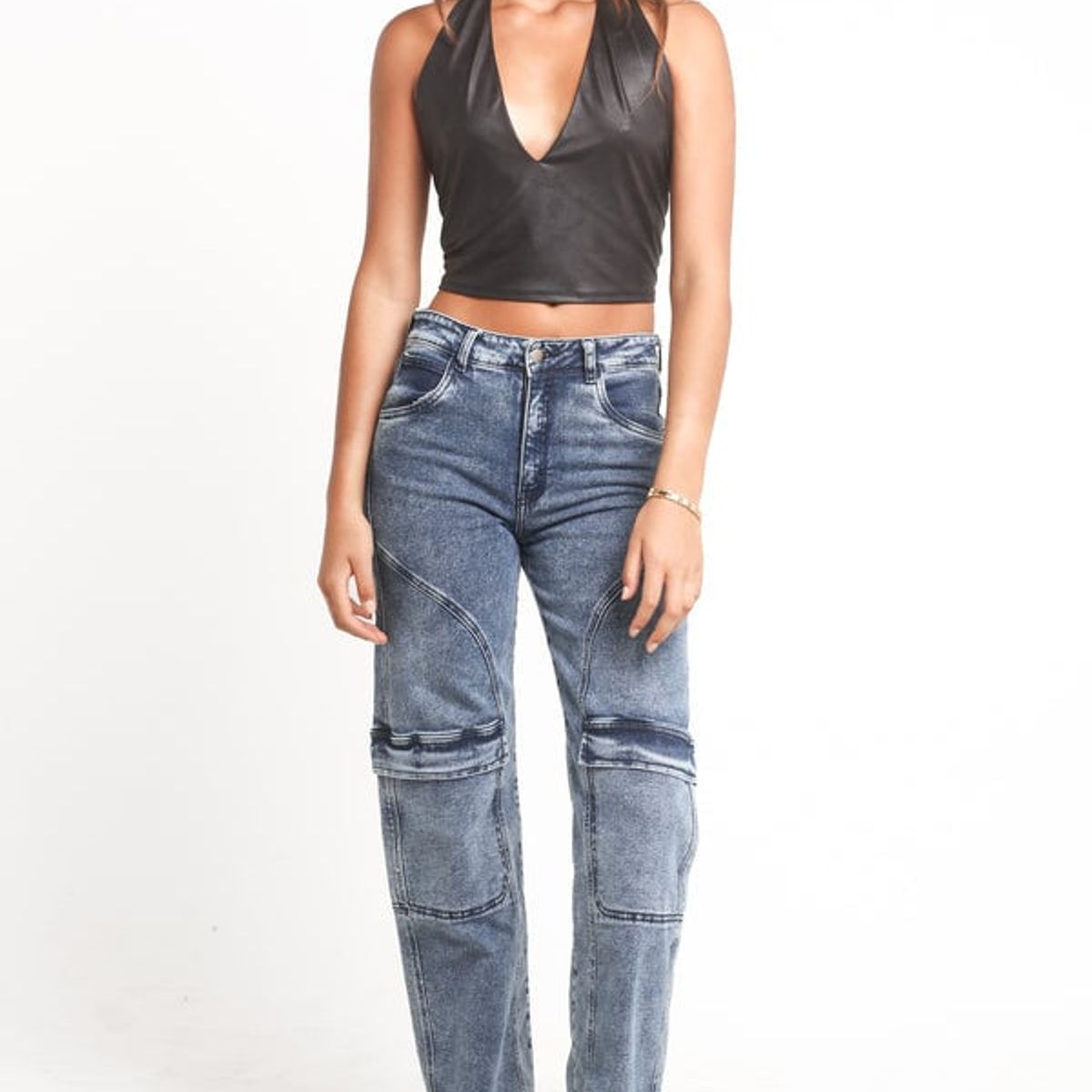 ME QUIERE MUCHO POQUITO NADA - Jeans Carpinteros Azul Wide Leg - Influencers - MQM