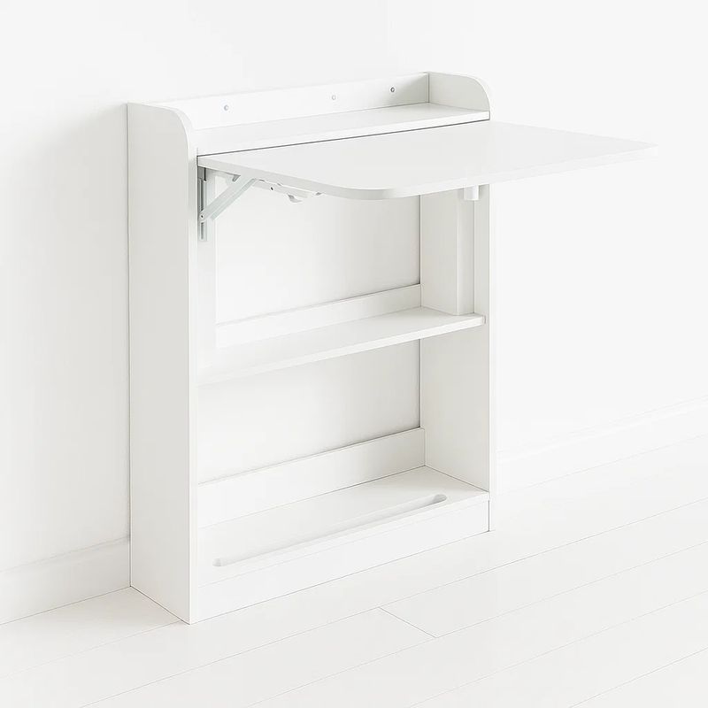 KLIK - Escritorio Multifuncional Blanco - Compacto con Estanterías