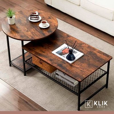 Imagen 2 del producto Set de Mesas de Centro Industrial en MDF - Diseño Dúo Modular