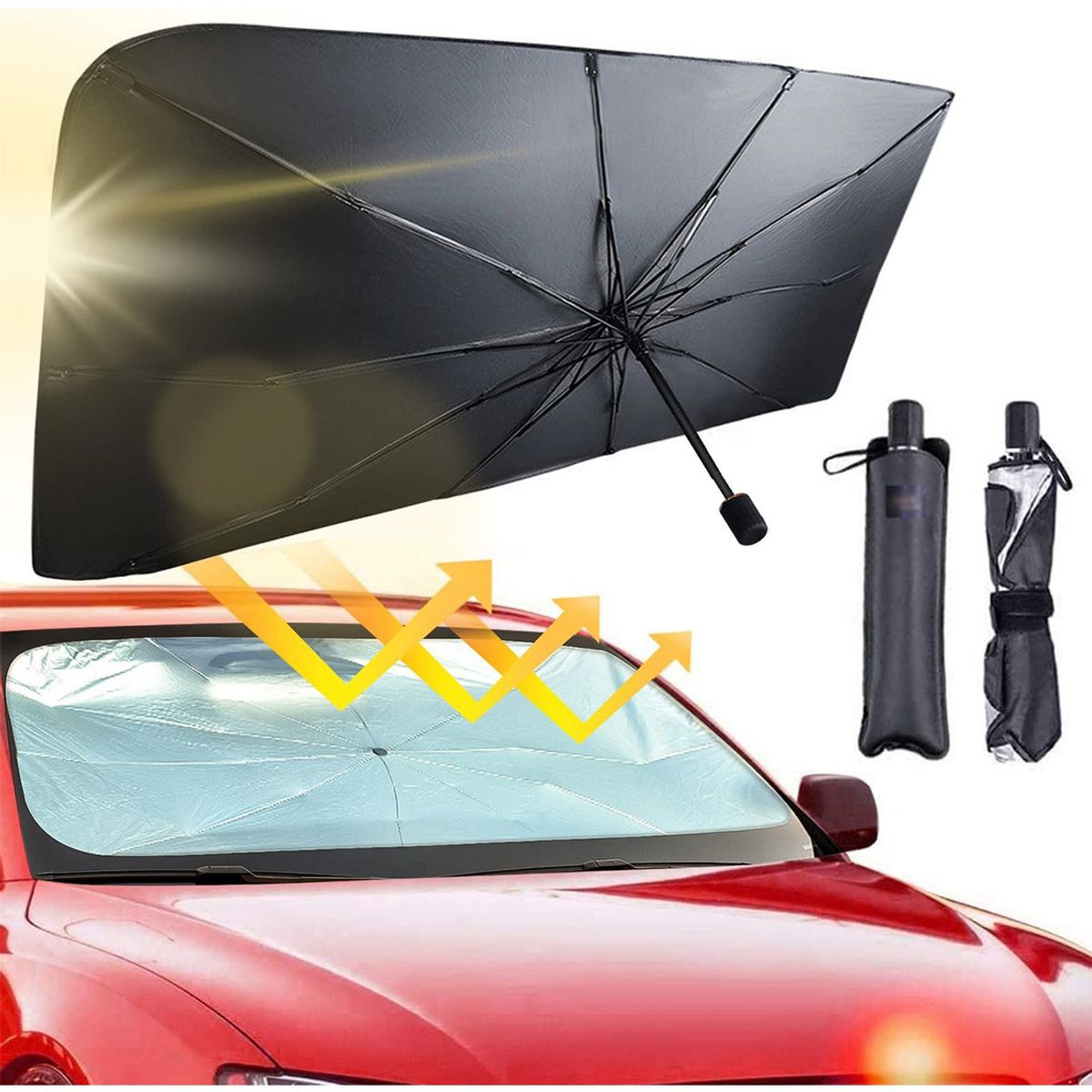 MOVI - Parasol UV para Auto Plegable y Compacto