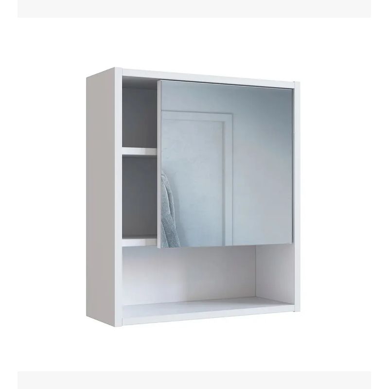 CORI CORI - Estante Repisa de Baño con Espejo Blanco