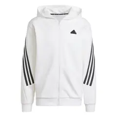 ADIDAS - Polerón con Capucha Future Icons 3 Tiras con Cierre Frontal