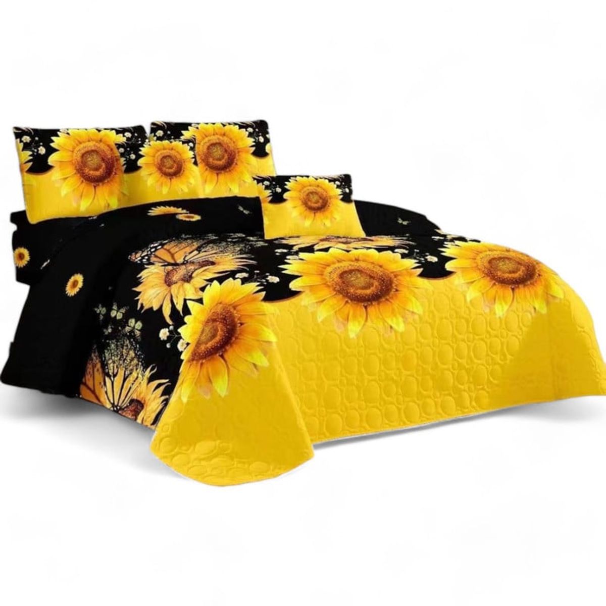 GENERICO - Juego De Sabanas + Cubrecama 15 Plazas + 1 Funda De Almohada 50x70cm