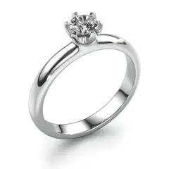 BOOMZAIR - ANILLO DE COMPROMISO SOLITARIO CON MOISSANITA 1 CT PLATA LEY RODINADA