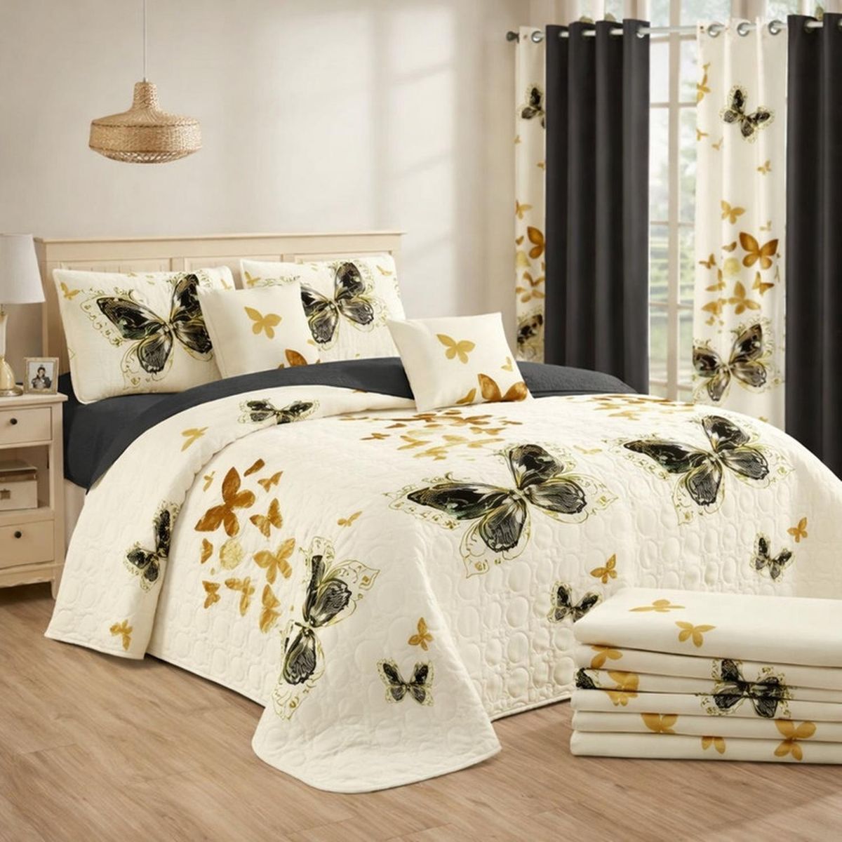 GENERICO - Cubrecama + Juego De Sabanas King Verano + Fundas Almohada - Multicolor - King