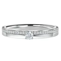 BOOMZAIR - ANILLO DE COMPROMISO ALMA CON MOISSANITAS Y PLATA LEY RODINADA