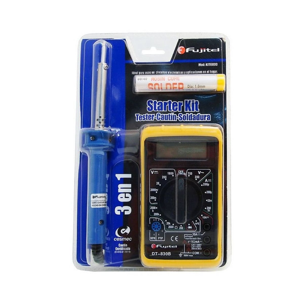 FUJITEL - Kit Tester Cautin y Soldadura Fujitel