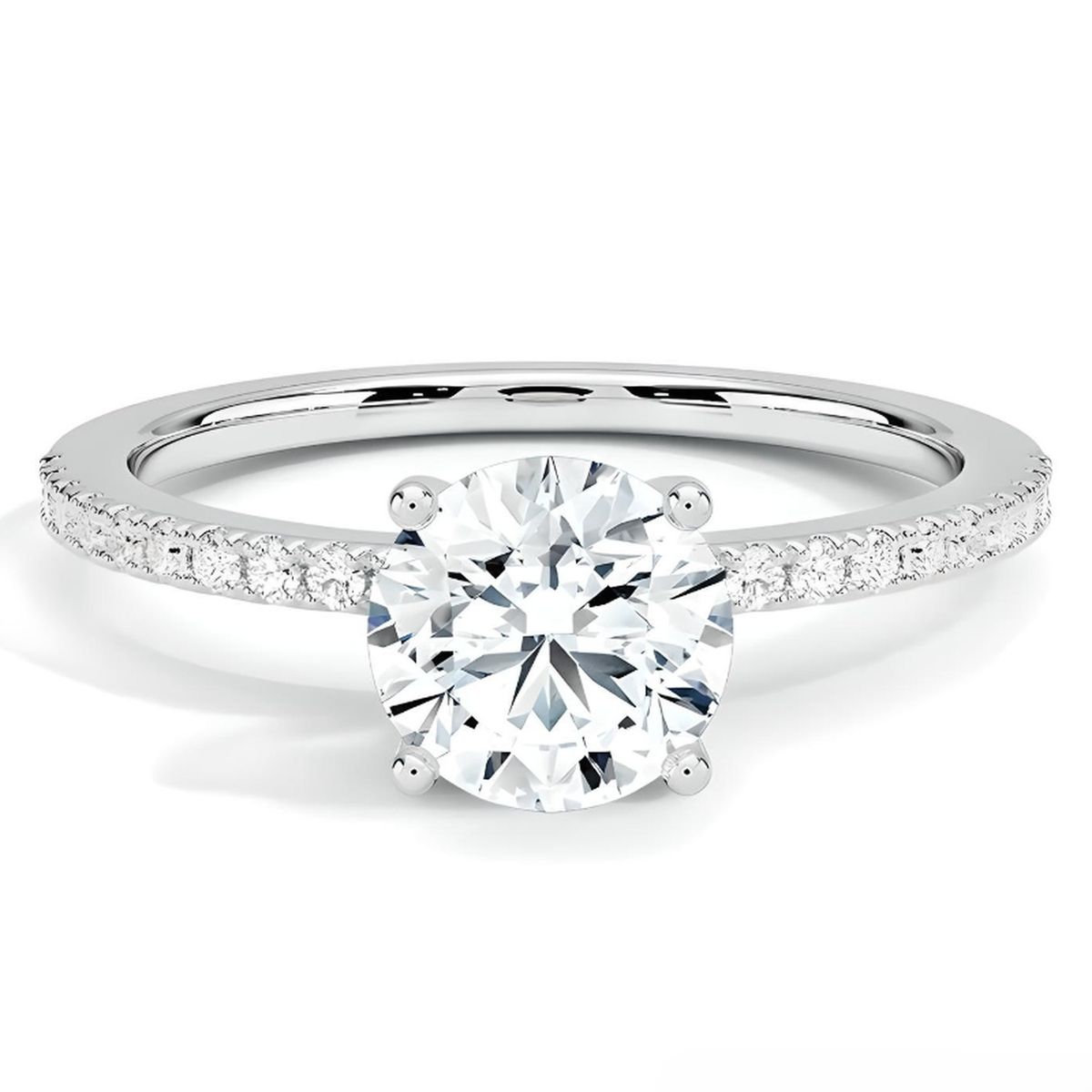 BOOMZAIR - ANILLO DE COMPROMISO BOOMZAIR MINIMALISTA CON MOISSANITA 1 CT D VVS1