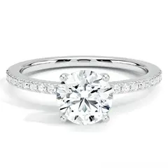 BOOMZAIR - ANILLO DE COMPROMISO MINIMALISTA CON MOISSANITA 1 CT D VVS1