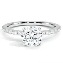 BOOMZAIR - ANILLO DE COMPROMISO MINIMALISTA CON MOISSANITA 1 CT D VVS1