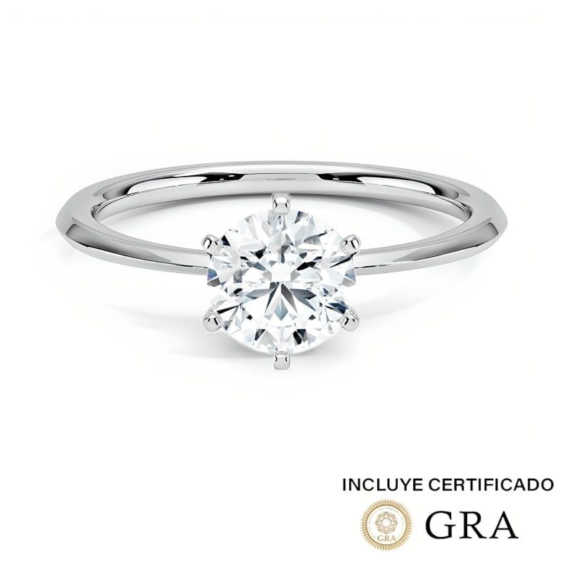 BOOMZAIR - ANILLO DE COMPROMISO SOLITARIO PETITE FIT 1 CT BOOMZAIR VVS1 D