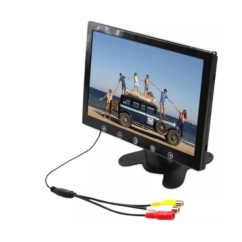 GENERICO - Pantalla Monitor 10 Ajustable Lcd Cámara Retroceso Auto 12v