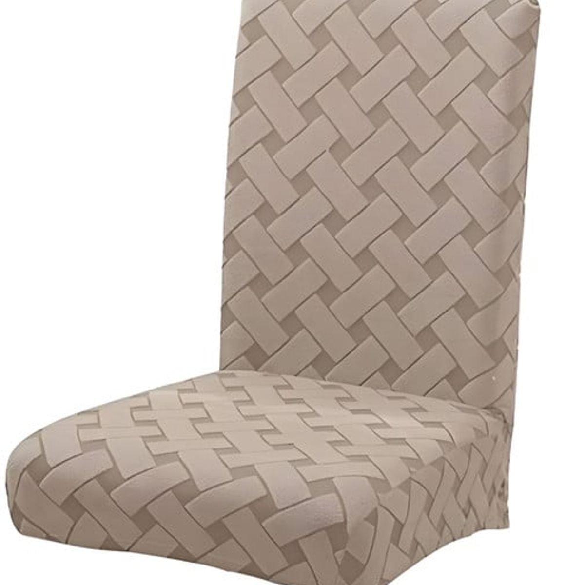 GENERICO - PACK 6 FUNDAS DE SILLAS DE COMEDOR DISEÑO TEXTURIZADO BEIGE