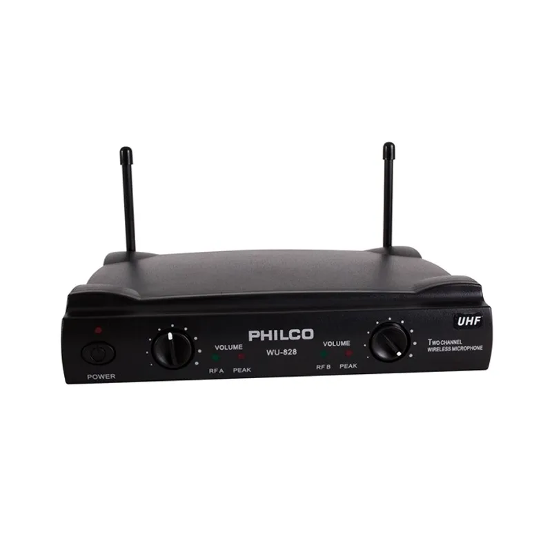 PHILCO - Pack 2 Micrófonos Inalámbricos Uhf Philco WU-828