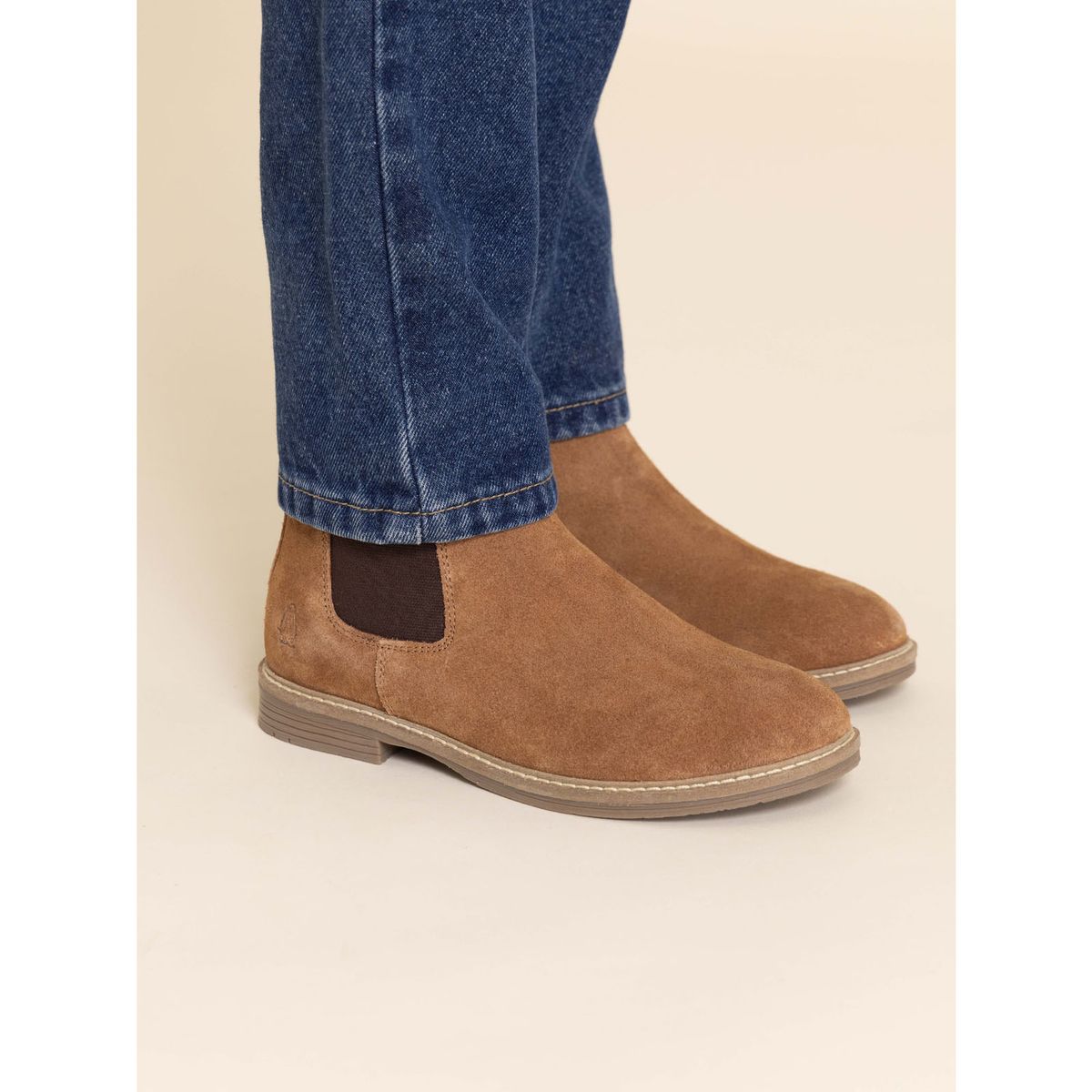 HUSH PUPPIES - Botin Cuero Damon Niño Café HUSH PUPPIES