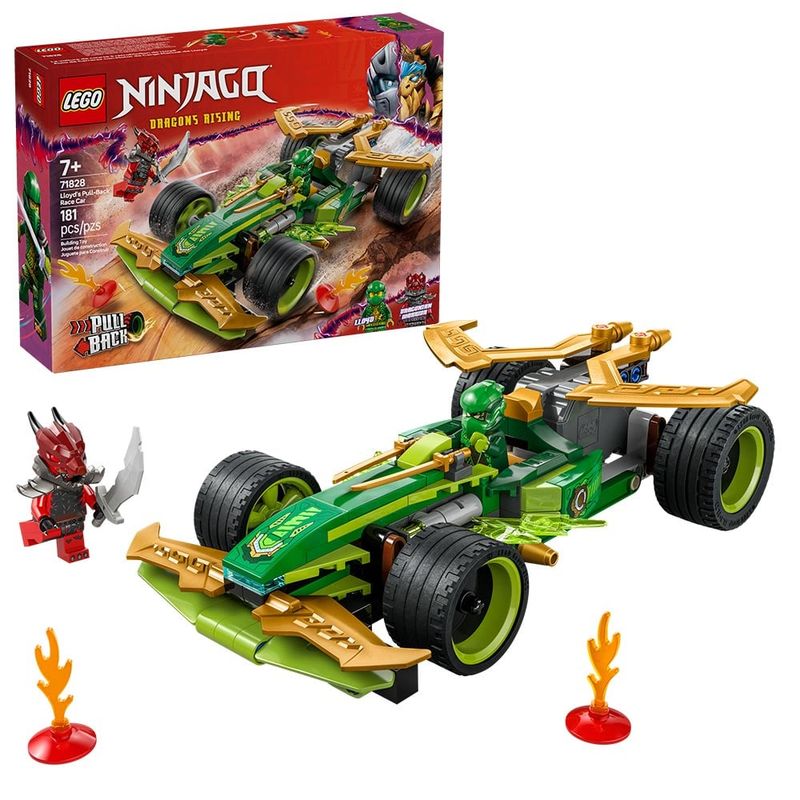 LEGO - LEGO Ninjago Coche de Carreras con Motor de Carga Manual de Lloyd - 71828
