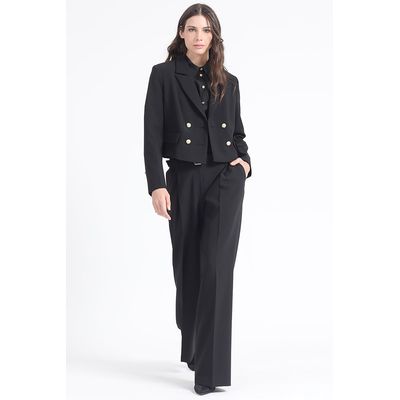 Imagen 2 del producto Chaqueta Crop Cruzada,Negro