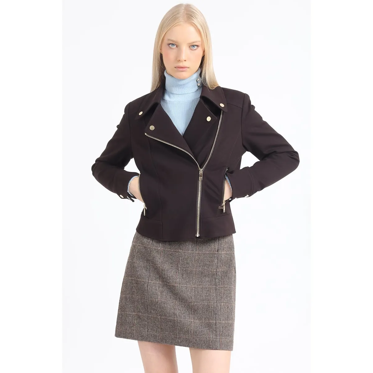 LIOLA - Chaqueta Biker Chocolate Liola