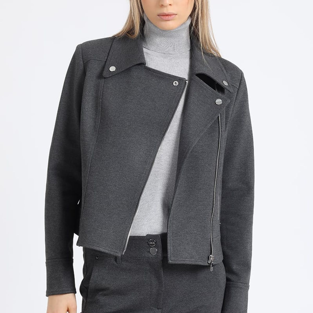 LIOLA - Chaqueta Biker, Gris Liola