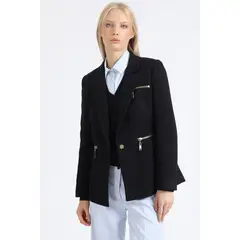 LIOLA - Blazer Cierres Muflon Negro