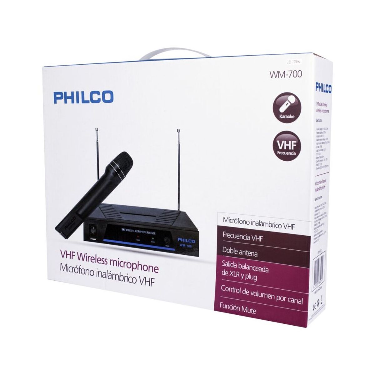 PHILCO - Micrófono Inalámbrico VHF Philco WM700