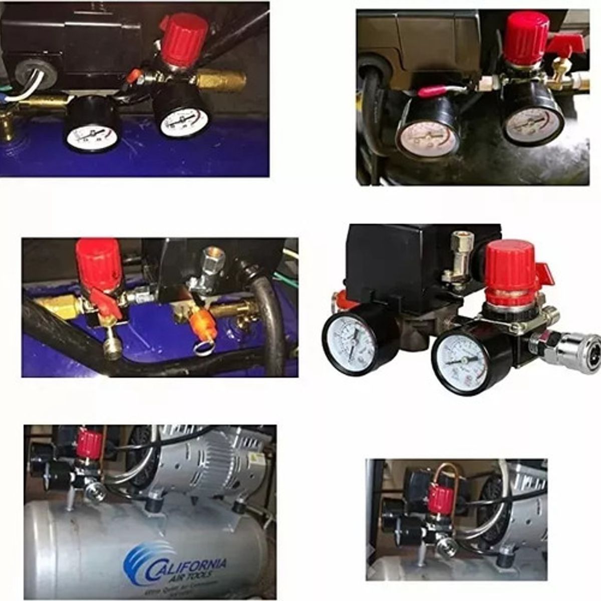 GENERICO - Compresor Aire Válvula Presión 180psi Interruptor Regulador