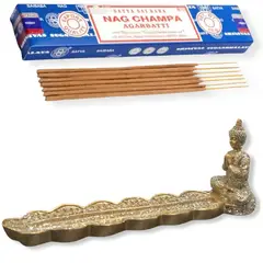 GENERICO - Figura Buda Feng Shui con Porta Incienso