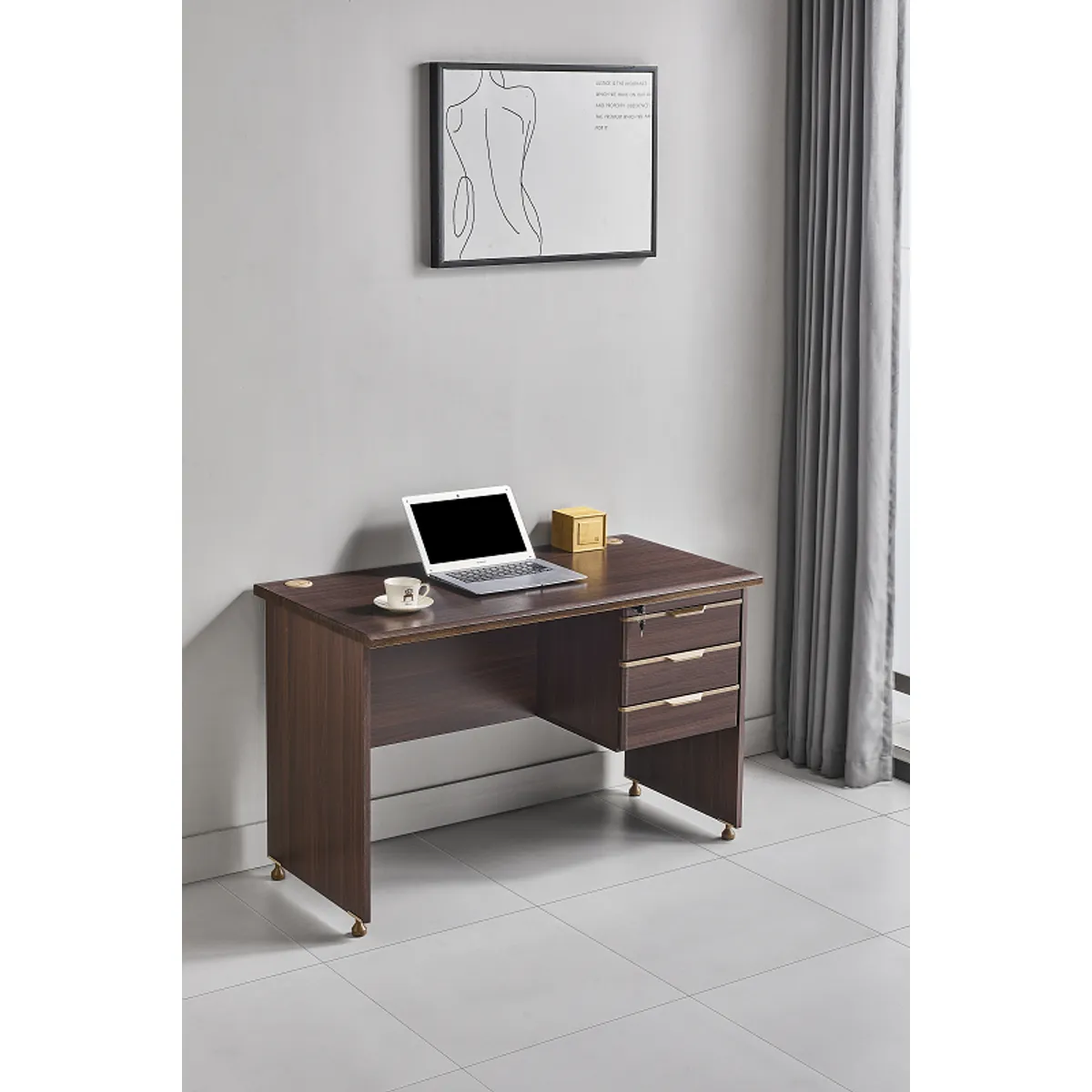 AGUILA - Escritorio Clasico con cajonera WEB-F113