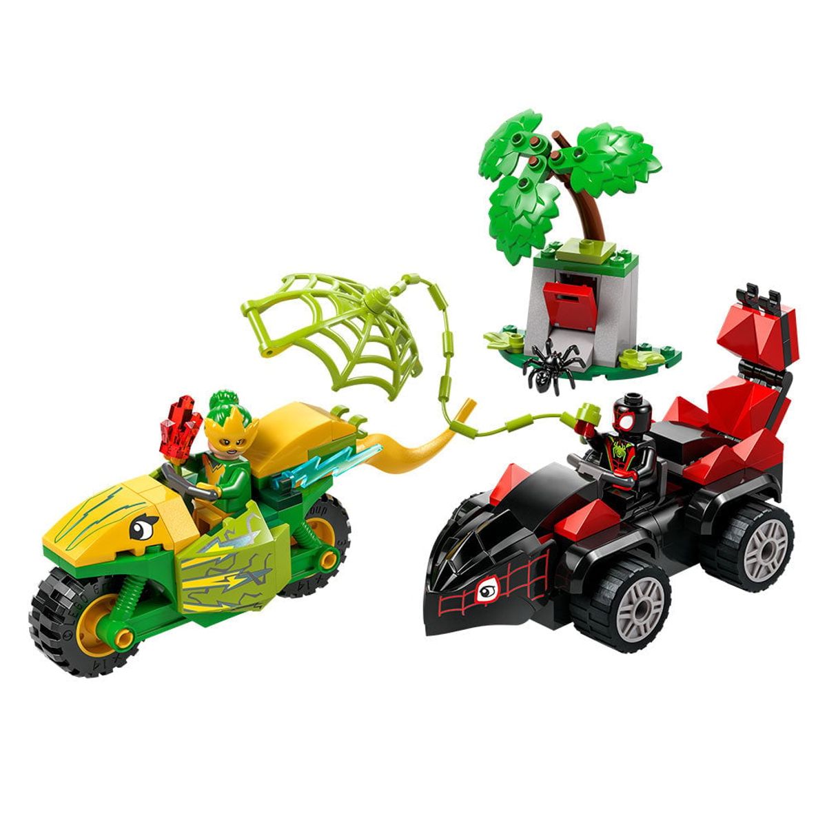 LEGO - LEGO Spiderman Spin y Electro Duelo de Vehículos Dinosaurio - 11198