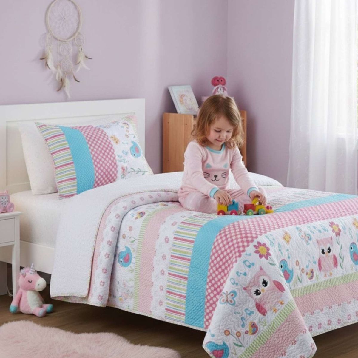 GENERICO - COBERTOR COLCHA QUILT SHERPA OTOÑO INVIERNO PLAZA Y MEDIA