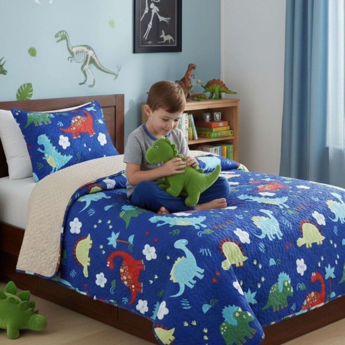 GENERICO - COBERTOR COLCHA QUILT SHERPA OTOÑO INVIERNO PLAZA Y MEDIA