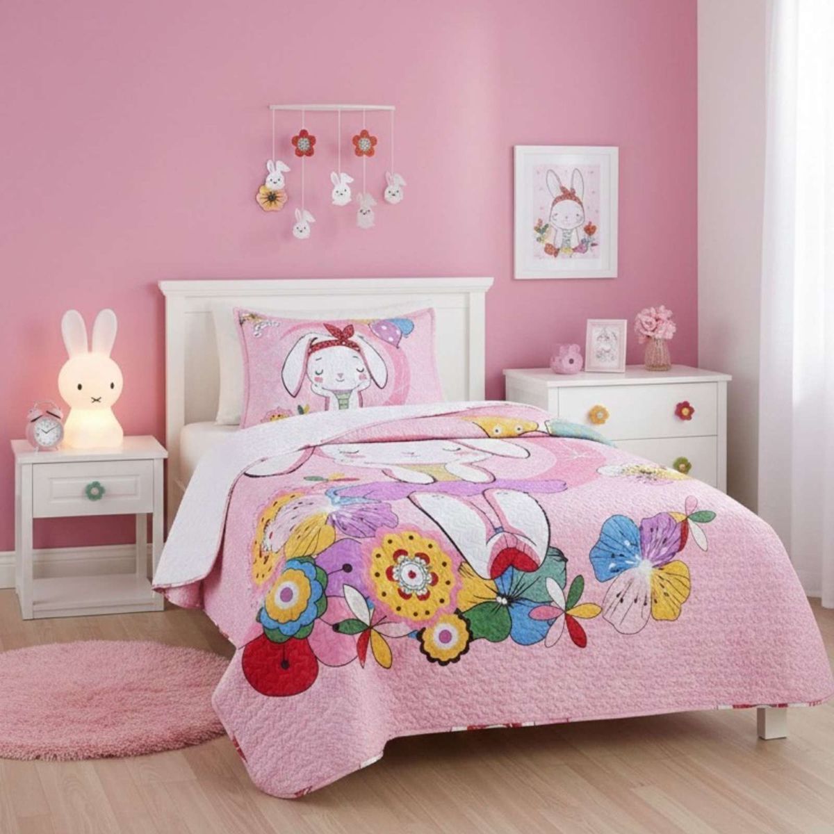 GENERICO - COBERTOR COLCHA QUILT SHERPA OTOÑO INVIERNO PLAZA Y MEDIA