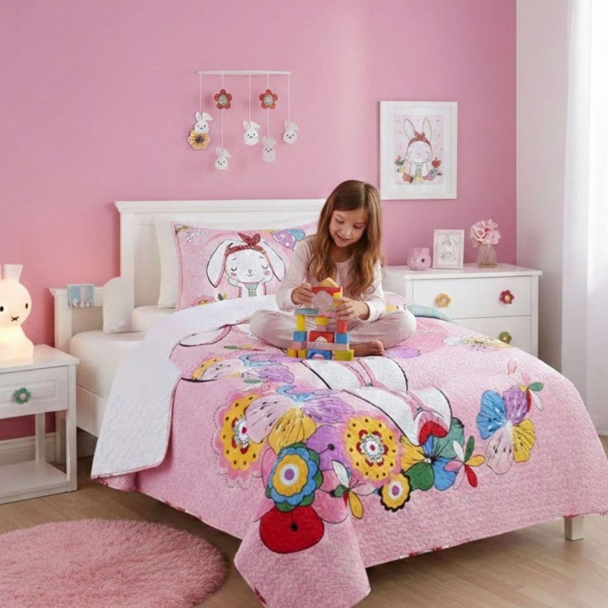 GENERICO - COBERTOR COLCHA QUILT SHERPA OTOÑO INVIERNO PLAZA Y MEDIA