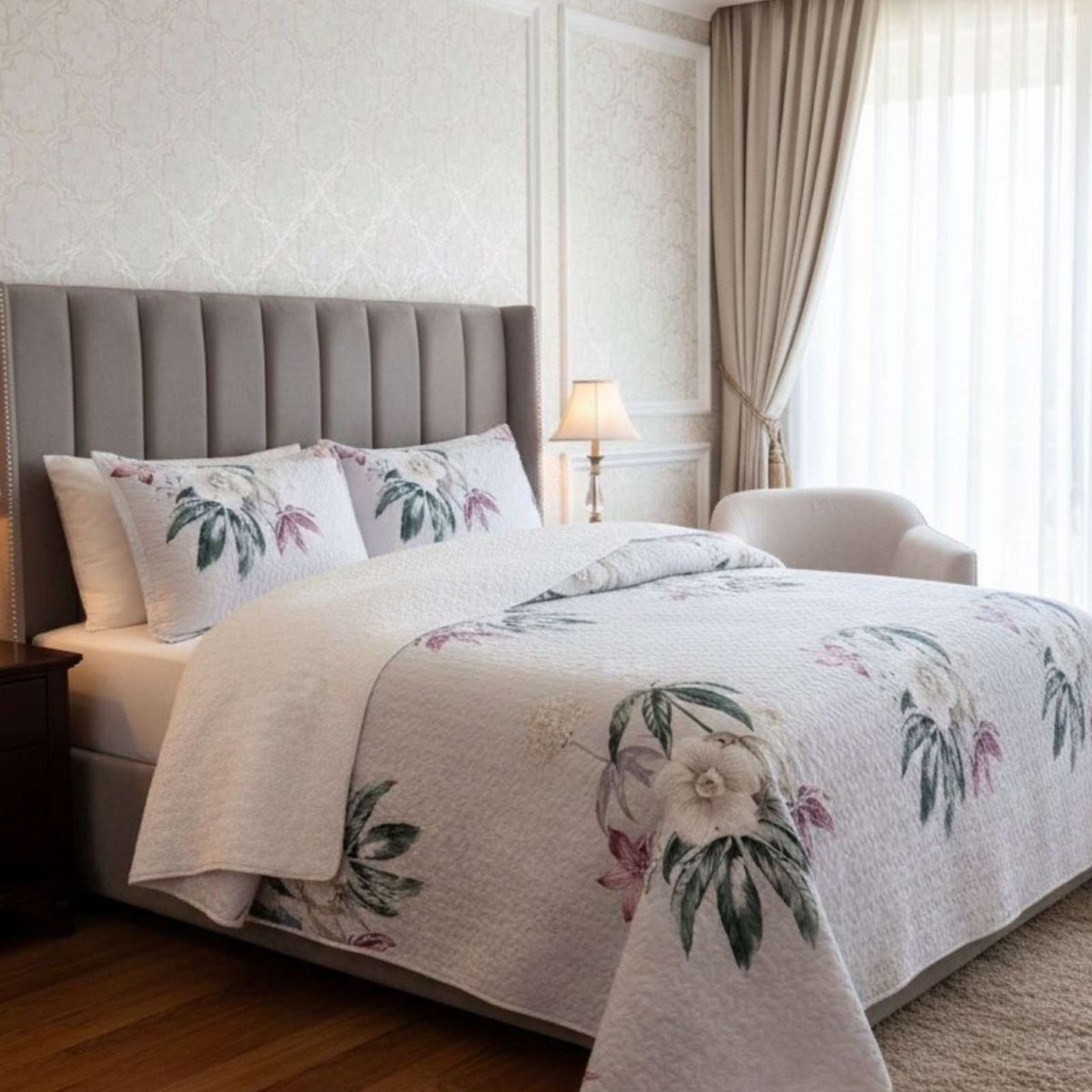 GENERICO - CUBRECAMA QUILT CON SHERPA 2 PLAZA 230 CM X 250 CM