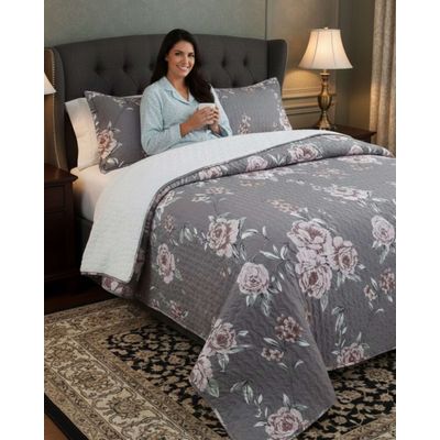 Imagen 2 del producto CUBRECAMA QUILT CON SHERPA 2 PLAZA 230 CM X 250 CM