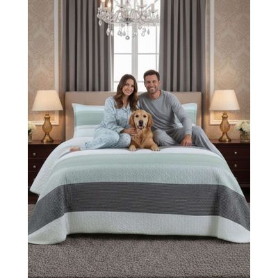 Imagen 2 del producto COBERTOR COLCHA QUILT SHERPA KING MEDIDA 250X270 CM