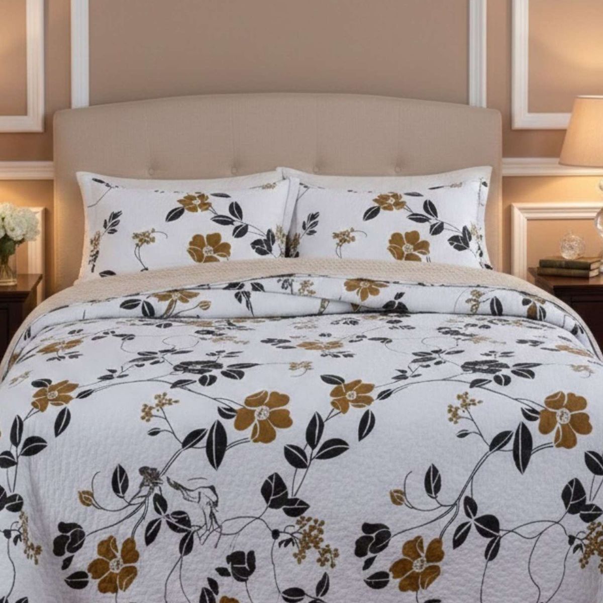 GENERICO - COBERTOR COLCHA QUILT SHERPA KING MEDIDA 250X270 CM