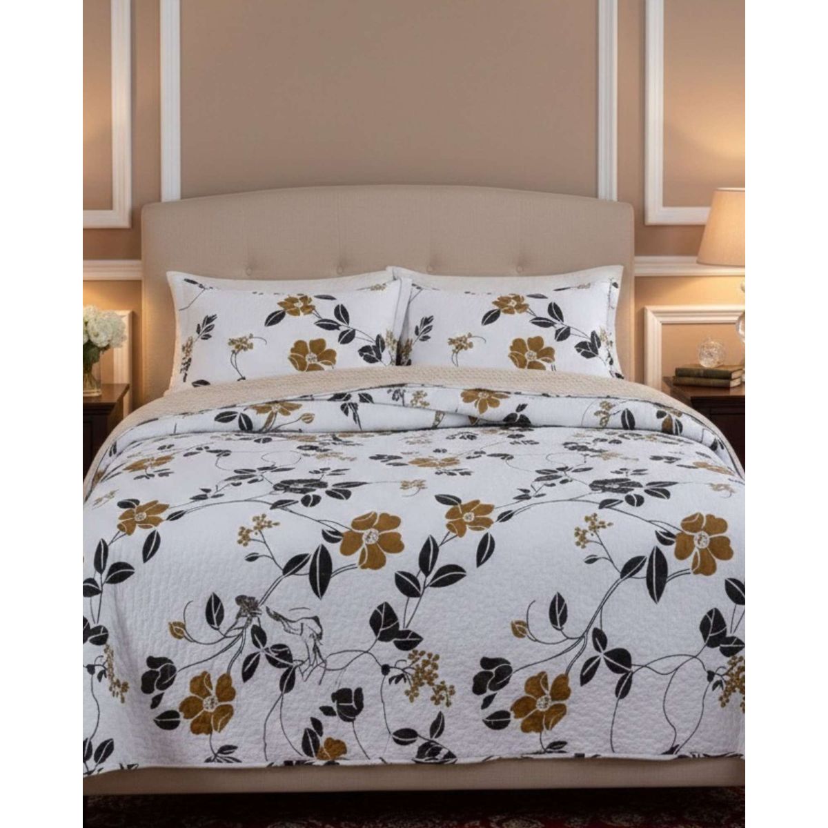 GENERICO - COBERTOR COLCHA QUILT SHERPA KING MEDIDA 250X270 CM