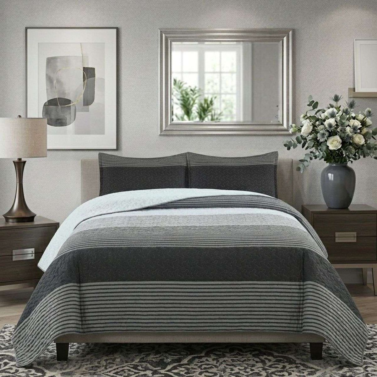 GENERICO - COBERTOR COLCHA QUILT SHERPA KING MEDIDA 250X270 CM