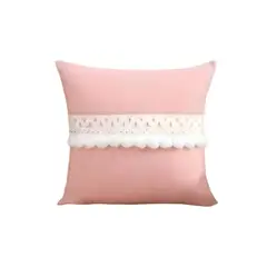 GENERICO - JUEGO DE 6 FUNDAS DE COJIN CON POMPON 45x45 f-02