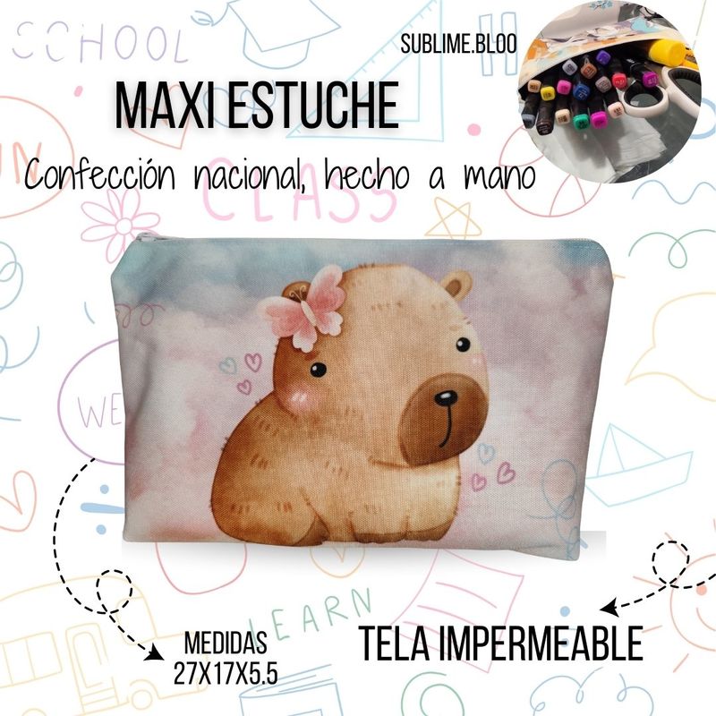 GENERICO - MAXI ESTUCHE CAPIBARA CUTE