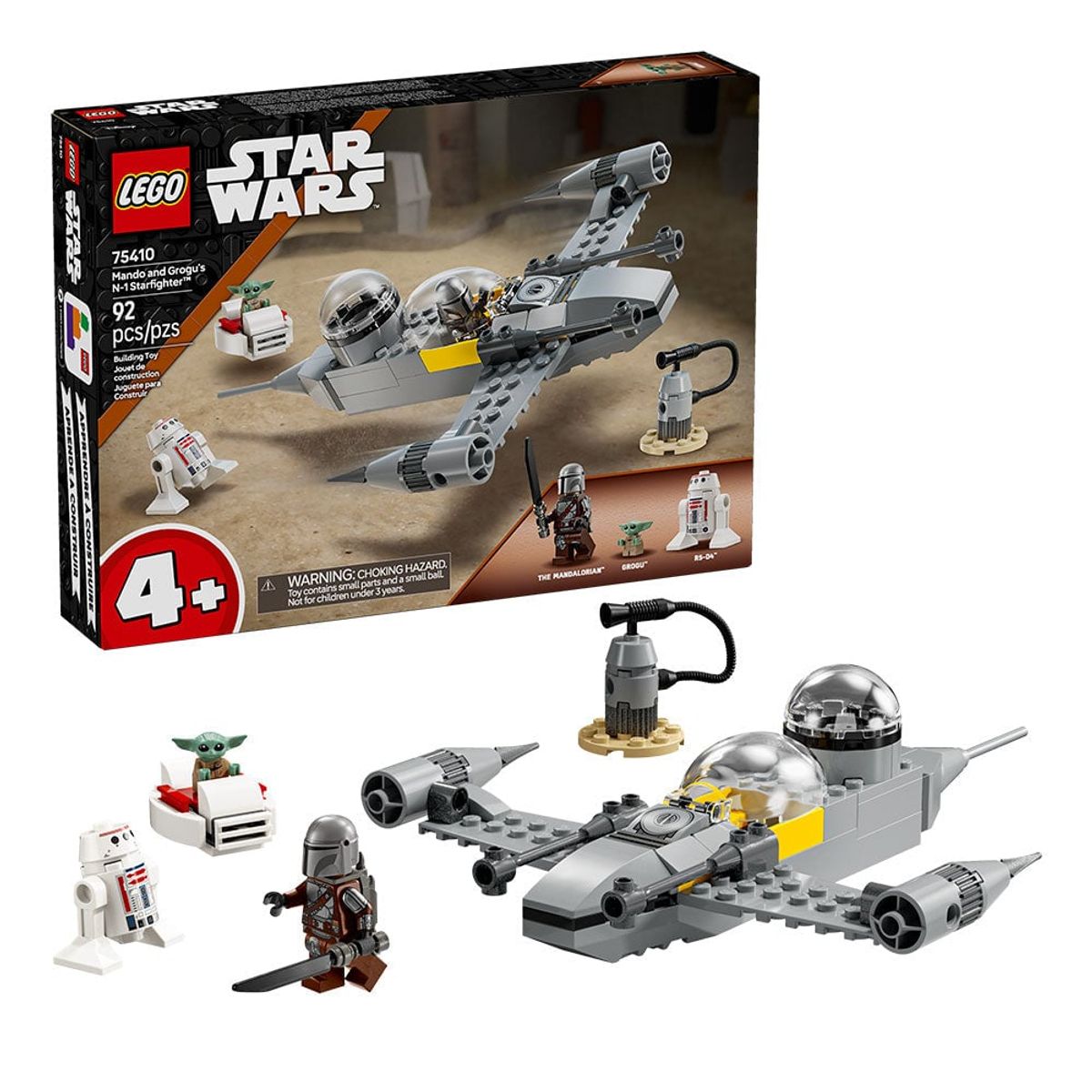 LEGO - LEGO Star Wars Caza Estelar N-1 de Mando y Grogu - 75410