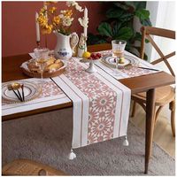 Camino de mesa + Individuales Set de 7 piezas 35x180cm md04