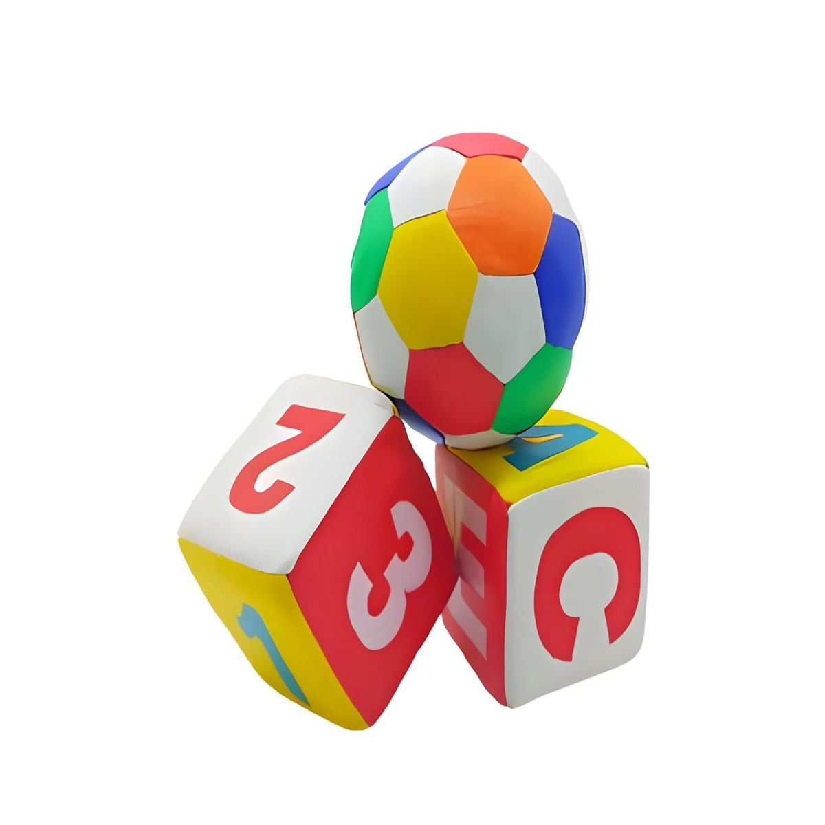 GENERICO - Juguete didáctico Pelota y Dados de Esponja 3 pcs