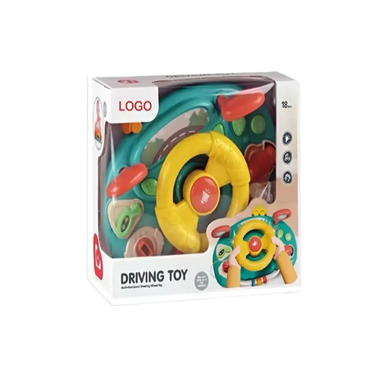 GENERICO - Juguete Volante de Auto Infantil Musical VERDE 29n5